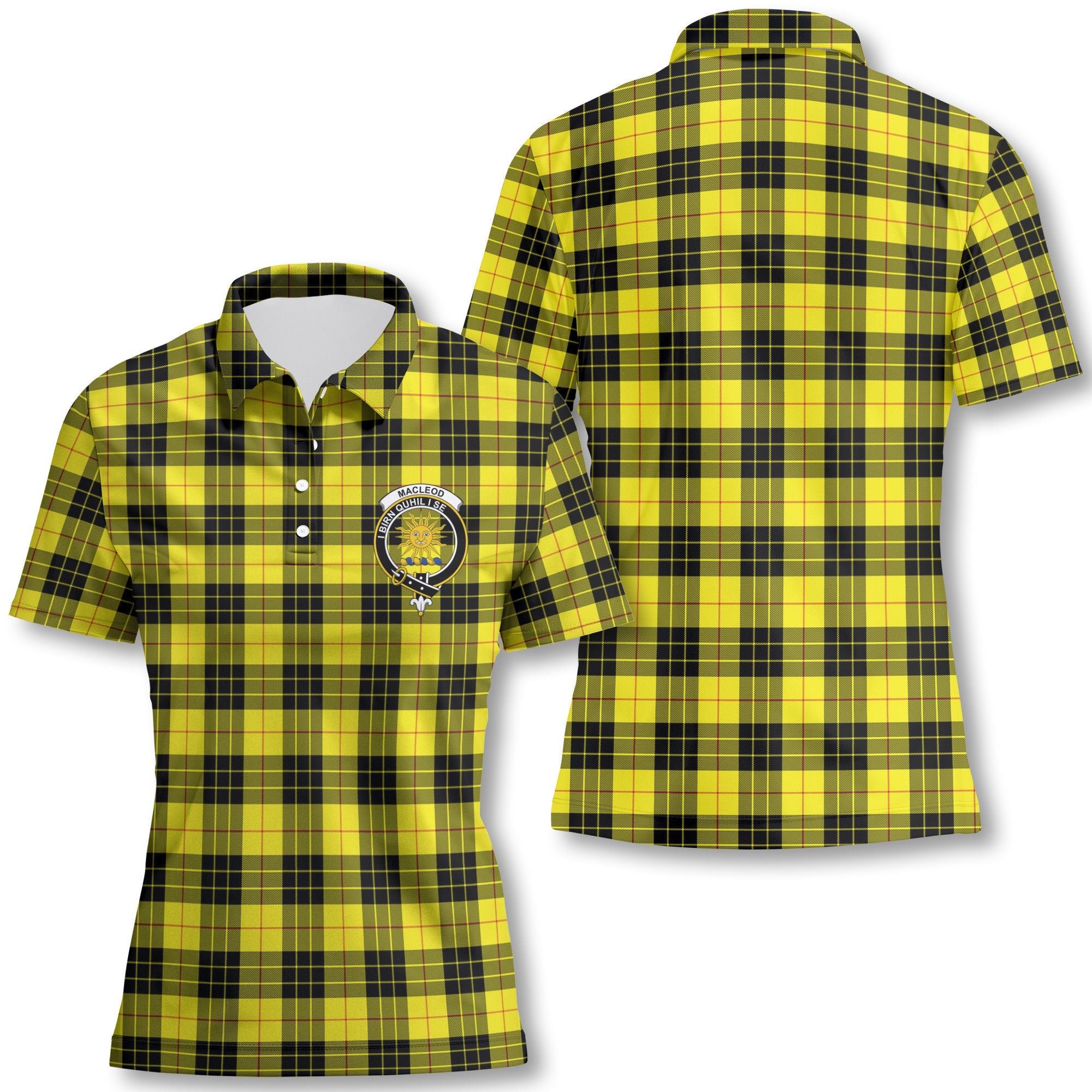 Clan Macleod Of Lewis Tartan Women Polo Shirt Crest And Plaid Basic Style