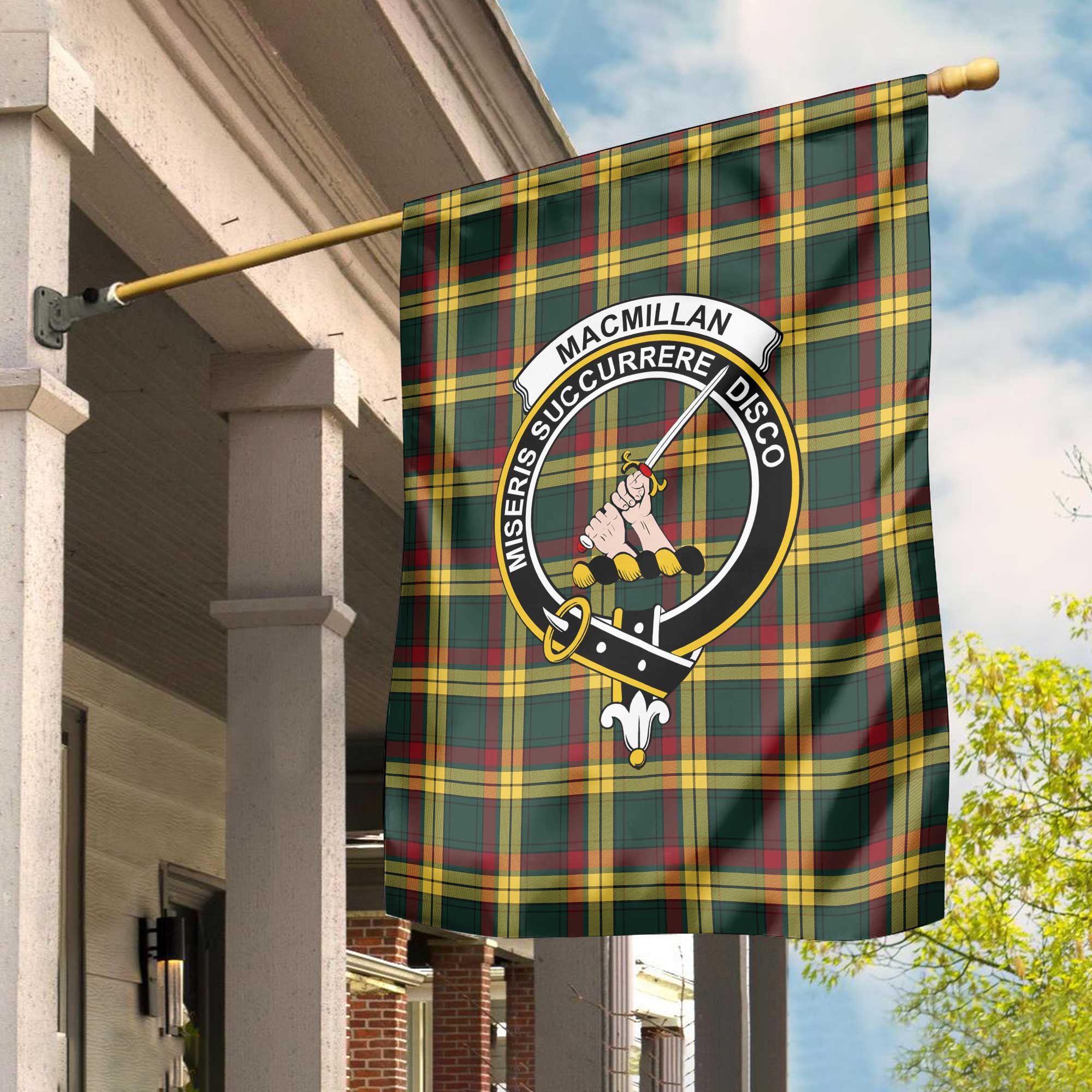 Clan Macmillan Tartan Garden Flag Crest And Plaid Basic Style