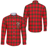 Clan Macnab Tartan Long Sleeve Button Shirt Crest And Plaid Basic Style