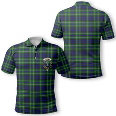 Clan Macneil Of Colonsay Tartan Golf Men Polo Shirt Crest And Plaid Basic Style