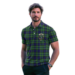 Clan Macneil Of Colonsay Tartan Golf Men Polo Shirt Crest And Plaid Basic Style