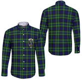 Clan Macneil Of Colonsay Tartan Long Sleeve Button Shirt Crest And Plaid Basic Style