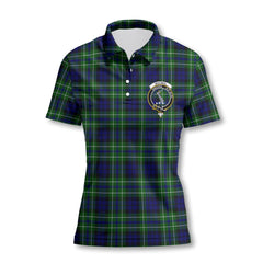 Clan Macneil Of Colonsay Tartan Women Polo Shirt Crest And Plaid Basic Style