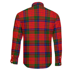 Clan Macnicol Tartan Long Sleeve Button Shirt Crest And Plaid Basic Style