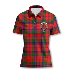 Clan Macnicol Tartan Women Polo Shirt Crest And Plaid Basic Style