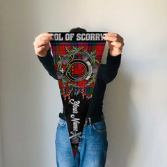 Clan Macnicol Of Scorrybreac Tartan Felt Pennant Crest And Plaid Basic Style