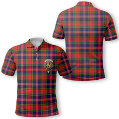 Clan Macpherson Tartan Golf Men Polo Shirt Crest And Plaid Basic Style