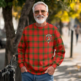Clan Macquarrie Tartan Men Sweatshirt Crest And Plaid Basic Style