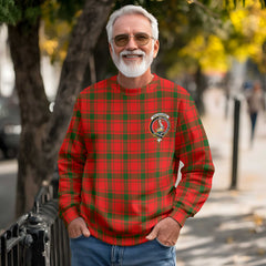 Clan Macquarrie Tartan Men Sweatshirt Crest And Plaid Basic Style