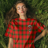 Clan Macquarrie Tartan Women T Shirt Crest And Plaid Basic Style