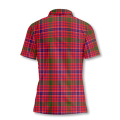Clan Macrae Tartan Women Polo Shirt Crest And Plaid Basic Style