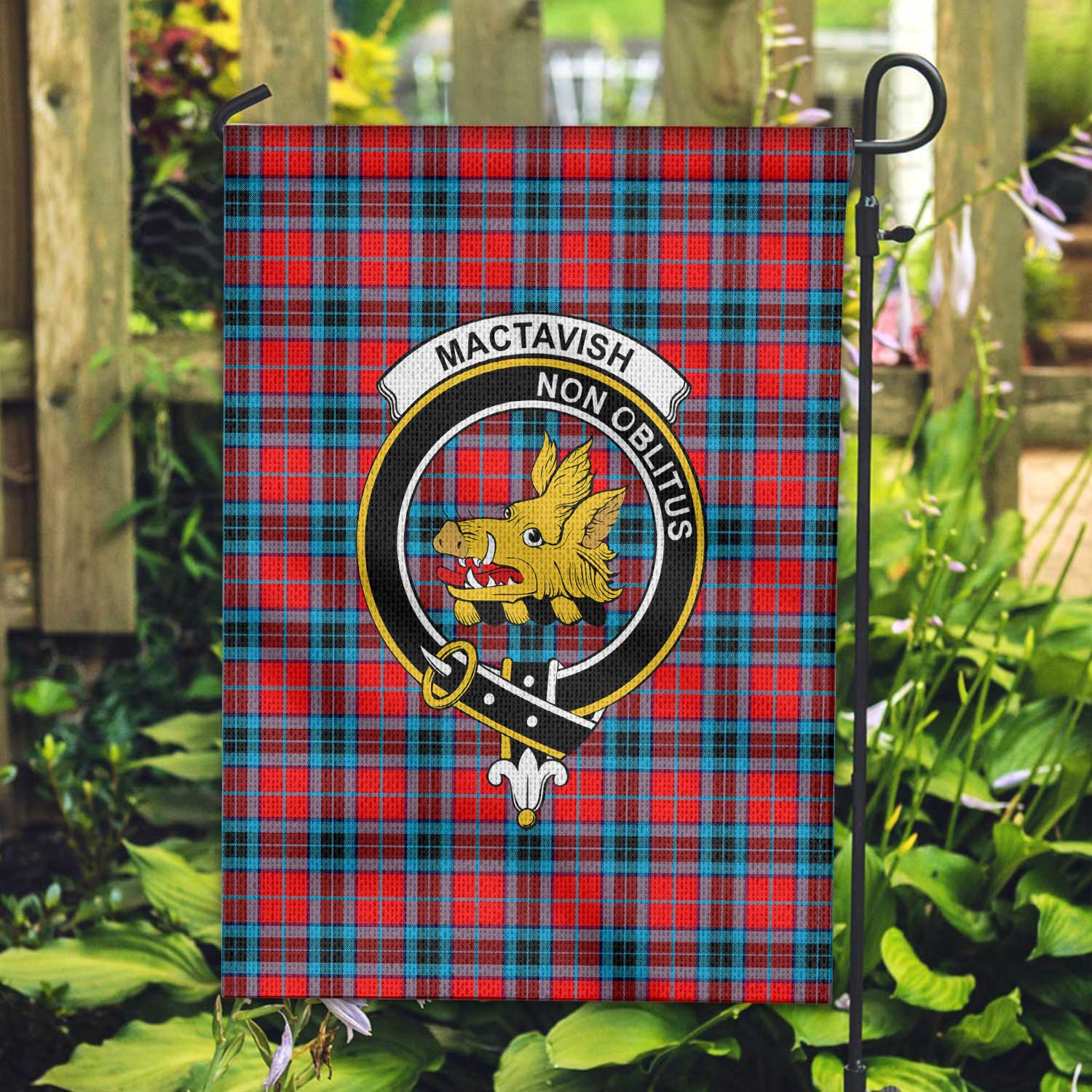 Clan Mactavish Tartan Garden Flag Crest And Plaid Basic Style
