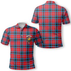 Clan Mactavish Tartan Golf Men Polo Shirt Crest And Plaid Basic Style