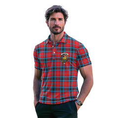 Clan Mactavish Tartan Golf Men Polo Shirt Crest And Plaid Basic Style