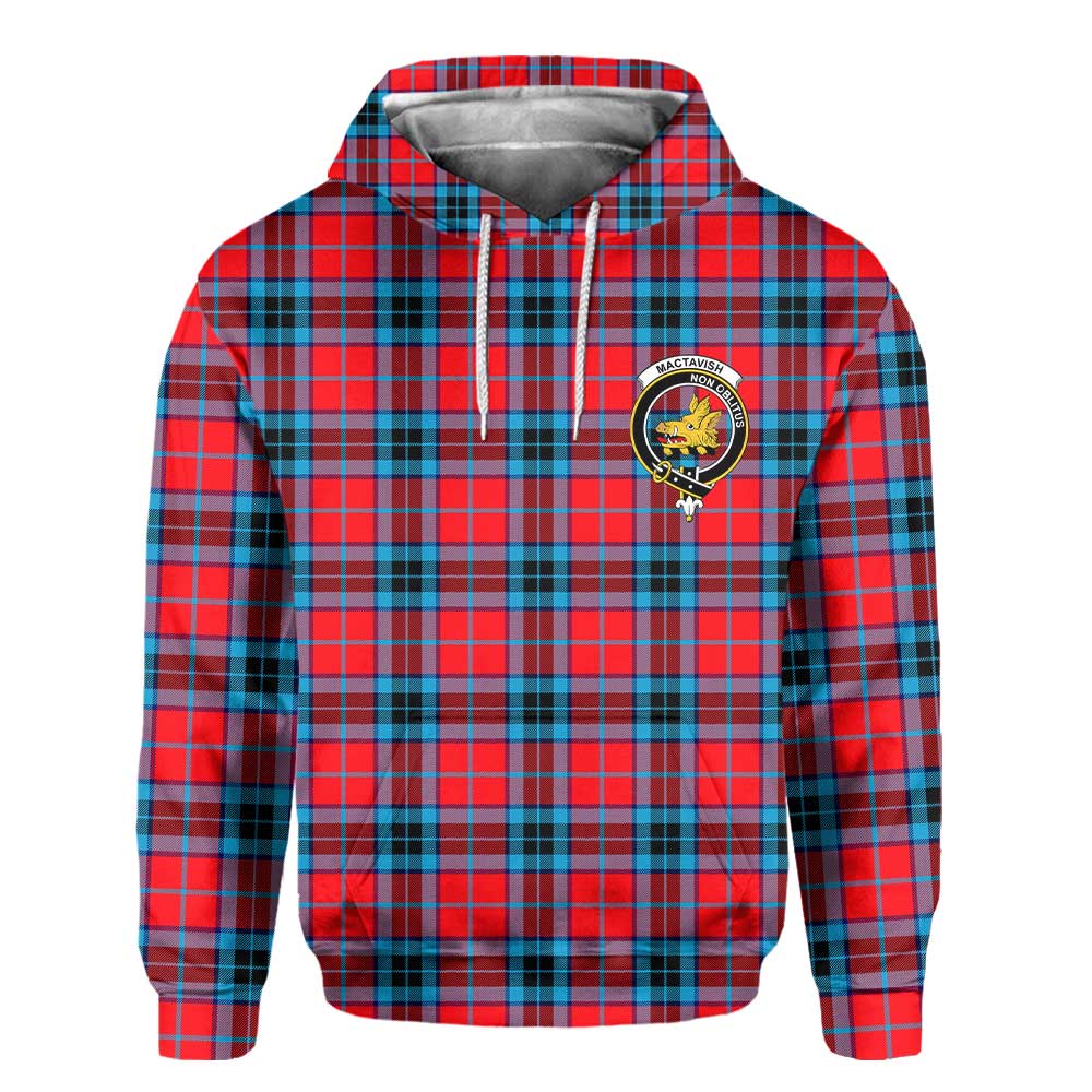 Clan Mactavish Tartan Men Hoodie Crest And Plaid Basic Style