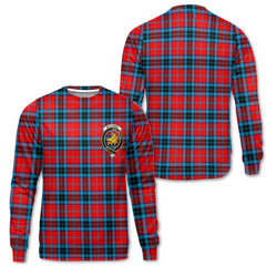 Clan Mactavish Tartan Men Sweatshirt Crest And Plaid Basic Style