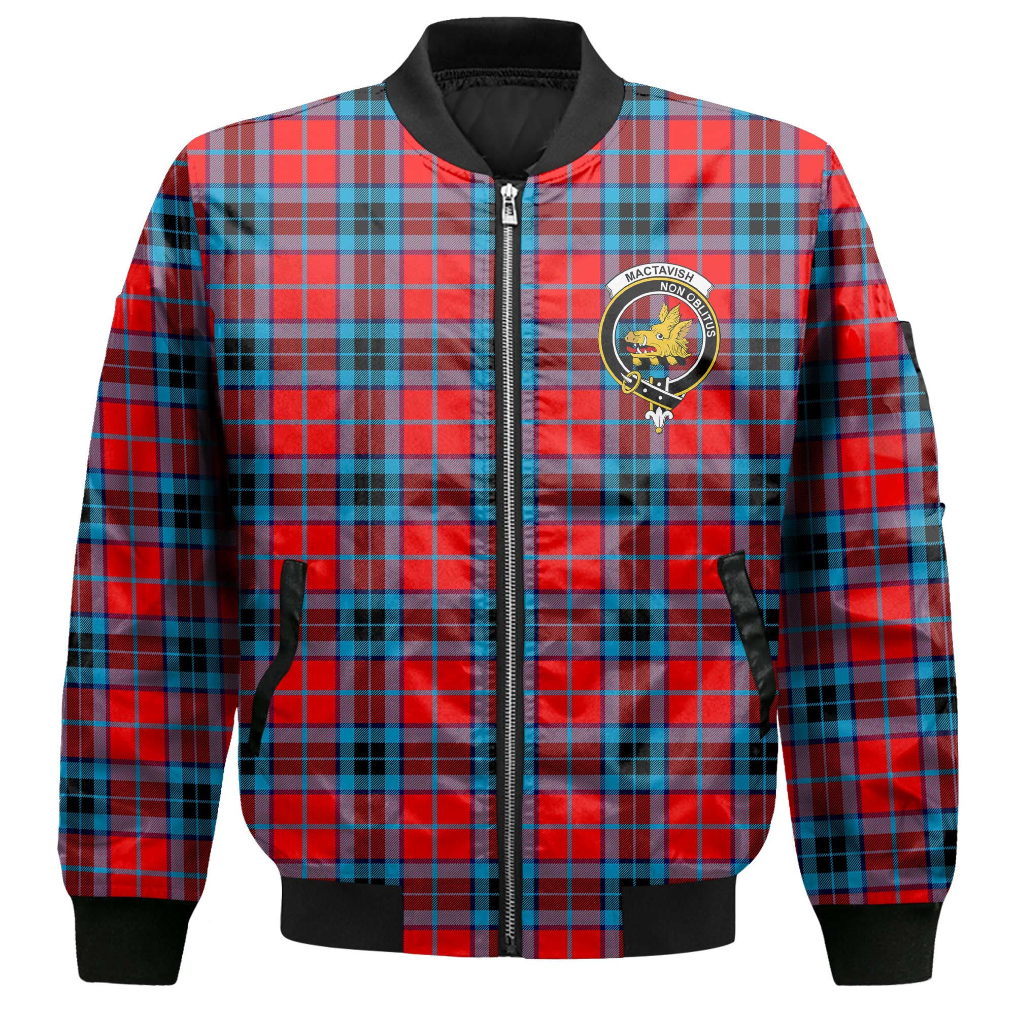 Clan Mactavish Tartan Women Bomber Jacket Crest And Plaid Basic Style