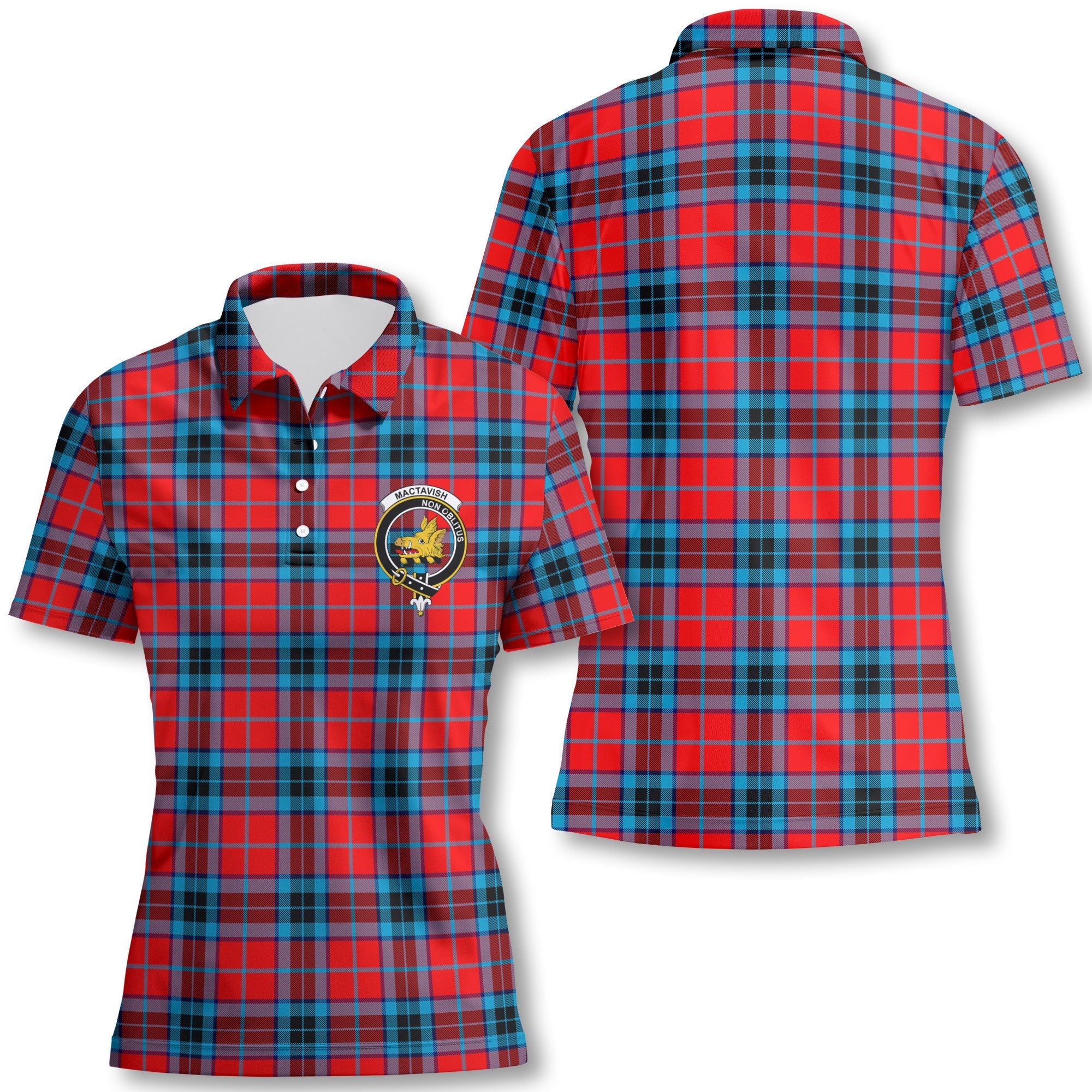 Clan Mactavish Tartan Women Polo Shirt Crest And Plaid Basic Style