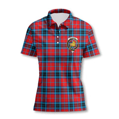 Clan Mactavish Tartan Women Polo Shirt Crest And Plaid Basic Style