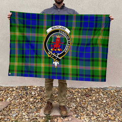Clan Maitland Tartan Flag Crest And Plaid Basic Style