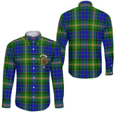 Clan Maitland Tartan Long Sleeve Button Shirt Crest And Plaid Basic Style