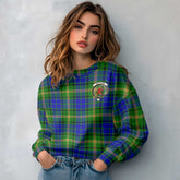 Clan Maitland Tartan Women Sweatshirt Crest And Plaid Basic Style