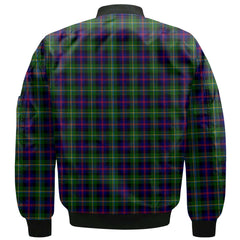 Clan Malcolm Tartan Men Bomber Jacket Crest And Plaid Basic Style