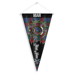 Clan Mar Tartan Felt Pennant Crest And Plaid Basic Style