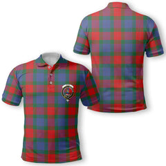 Clan Mar Tartan Golf Men Polo Shirt Crest And Plaid Basic Style