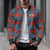 Clan Mar Tartan Men Bomber Jacket Crest And Plaid Basic Style