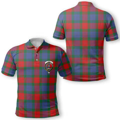 Clan Mar Tartan Men Polo Shirt Crest And Plaid Basic Style
