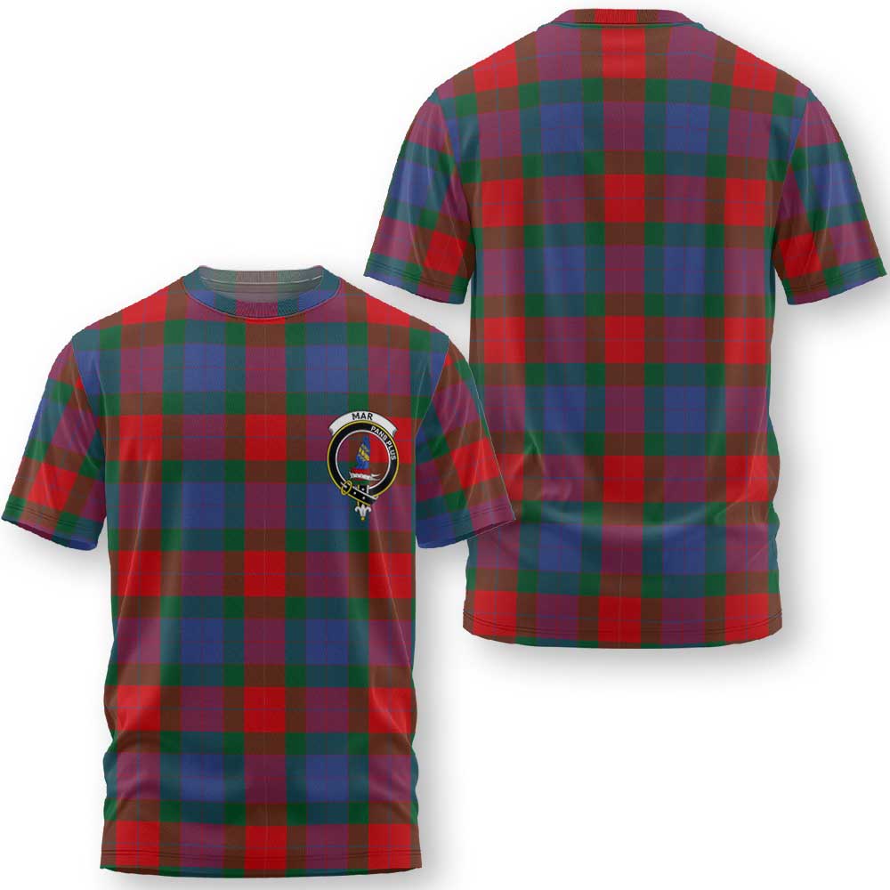 Clan Mar Tartan Men T Shirt Crest And Plaid Basic Style