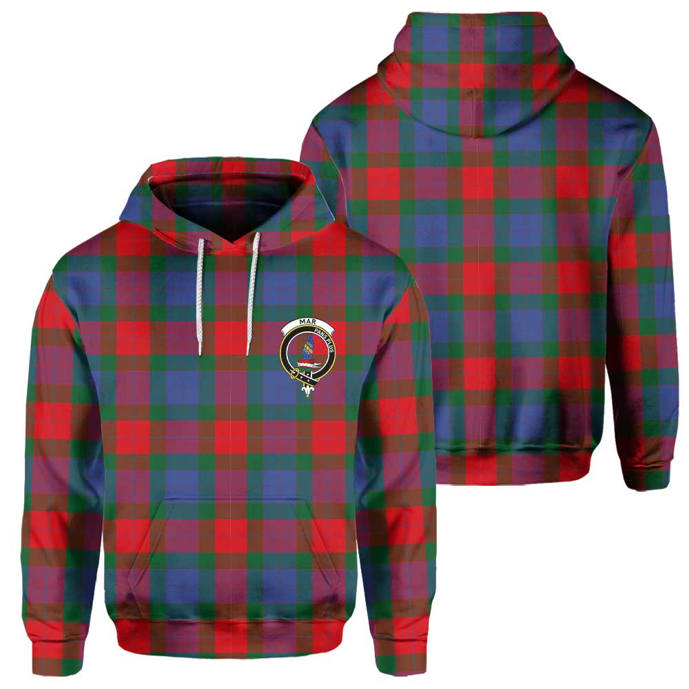 Clan Mar Tartan Women Hoodie Crest And Plaid Basic Style
