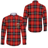 Clan Marjoribanks Tartan Long Sleeve Button Shirt Crest And Plaid Basic Style