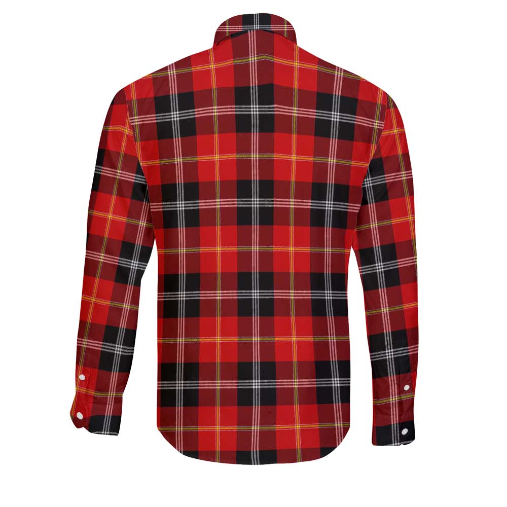 Clan Marjoribanks Tartan Long Sleeve Button Shirt Crest And Plaid Basic Style