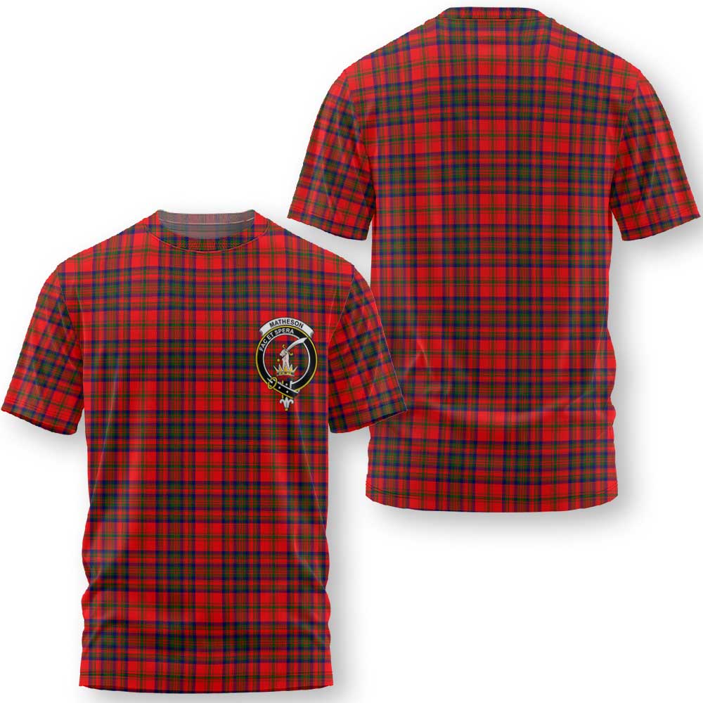 Clan Matheson Tartan Men T Shirt Crest And Plaid Basic Style