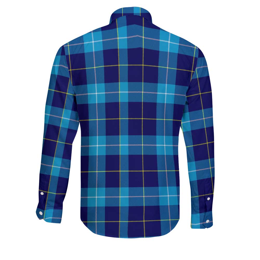 Clan Mckerrell Tartan Long Sleeve Button Shirt Crest And Plaid Basic Style