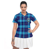 Clan Mckerrell Tartan Women Polo Shirt Crest And Plaid Basic Style