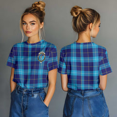 Clan Mckerrell Tartan Women T Shirt Crest And Plaid Basic Style