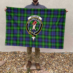Clan Meldrum Tartan Flag Crest And Plaid Basic Style