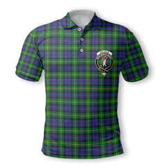 Clan Meldrum Tartan Golf Men Polo Shirt Crest And Plaid Basic Style