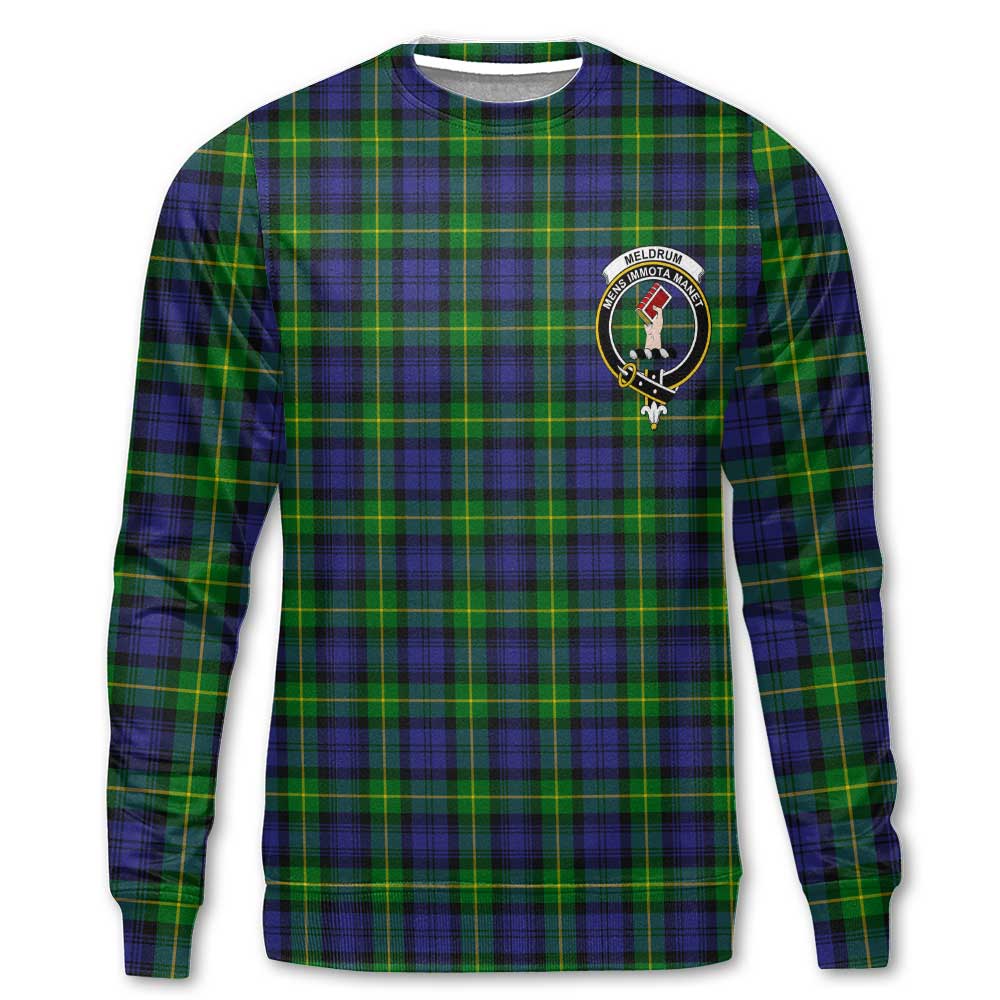 Clan Meldrum Tartan Men Sweatshirt Crest And Plaid Basic Style