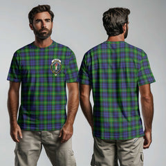 Clan Meldrum Tartan Men T Shirt Crest And Plaid Basic Style