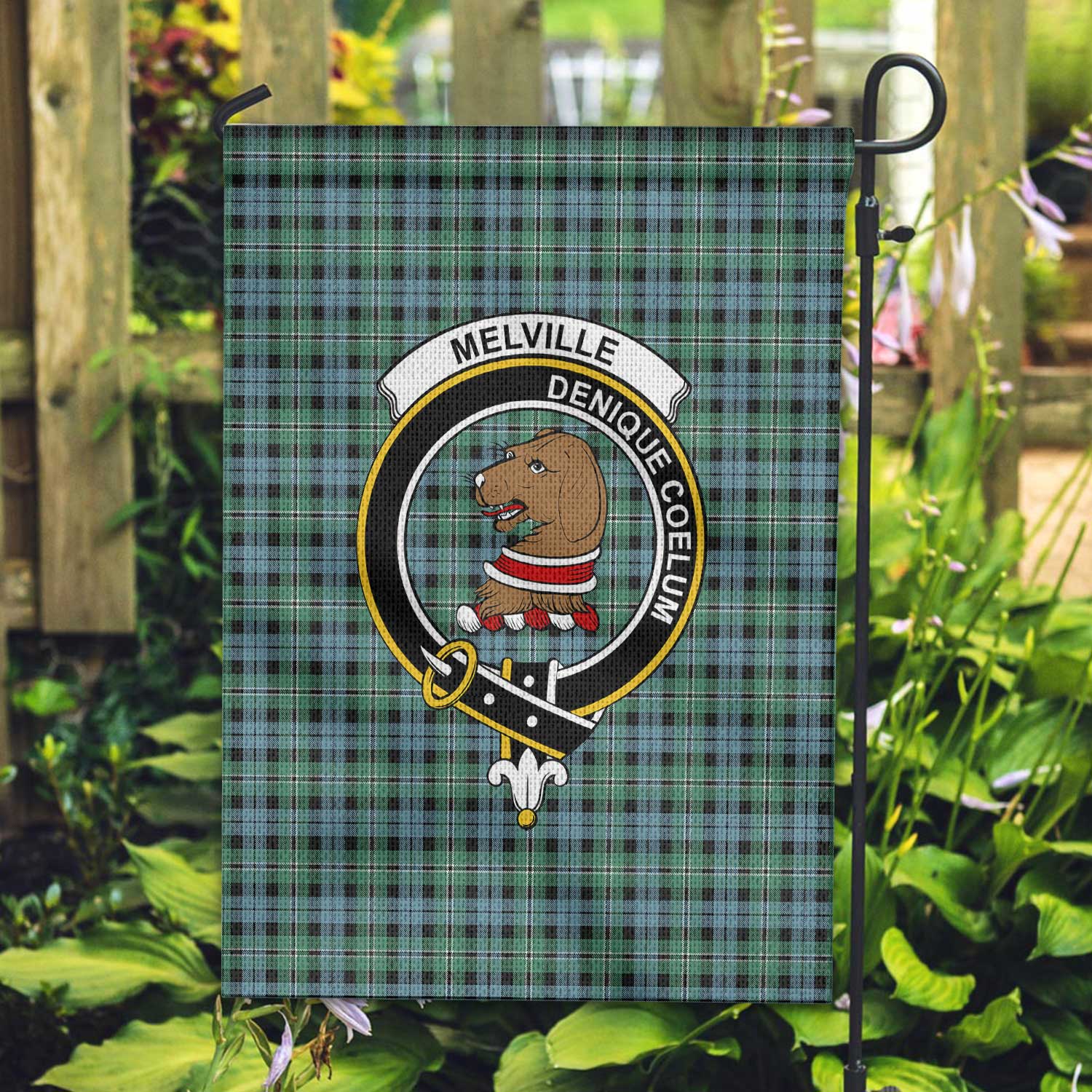 Clan Melville Tartan Garden Flag Crest And Plaid Basic Style