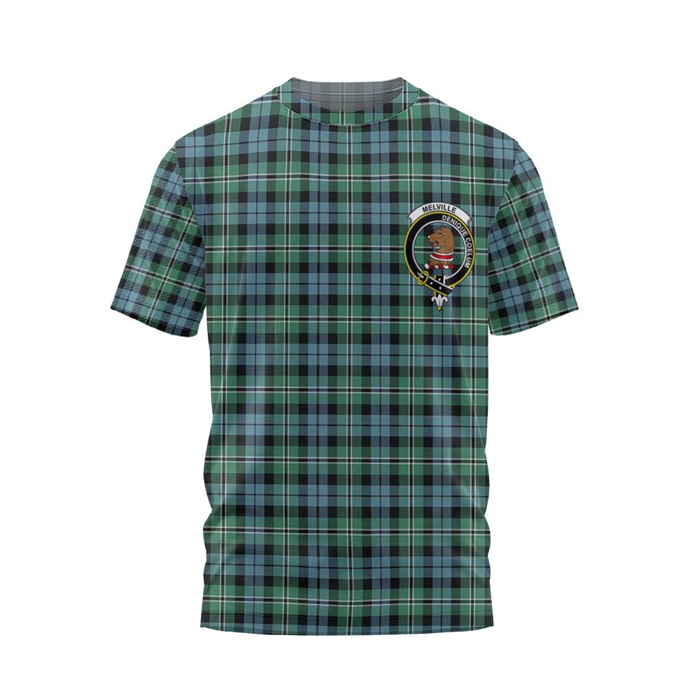 Clan Melville Tartan Men T Shirt Crest And Plaid Basic Style