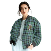 Clan Melville Tartan Women Bomber Jacket Crest And Plaid Basic Style