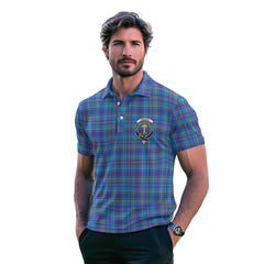 Clan Mercer Tartan Golf Men Polo Shirt Crest And Plaid Basic Style
