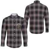 Clan Moffat Tartan Long Sleeve Button Shirt Crest And Plaid Basic Style