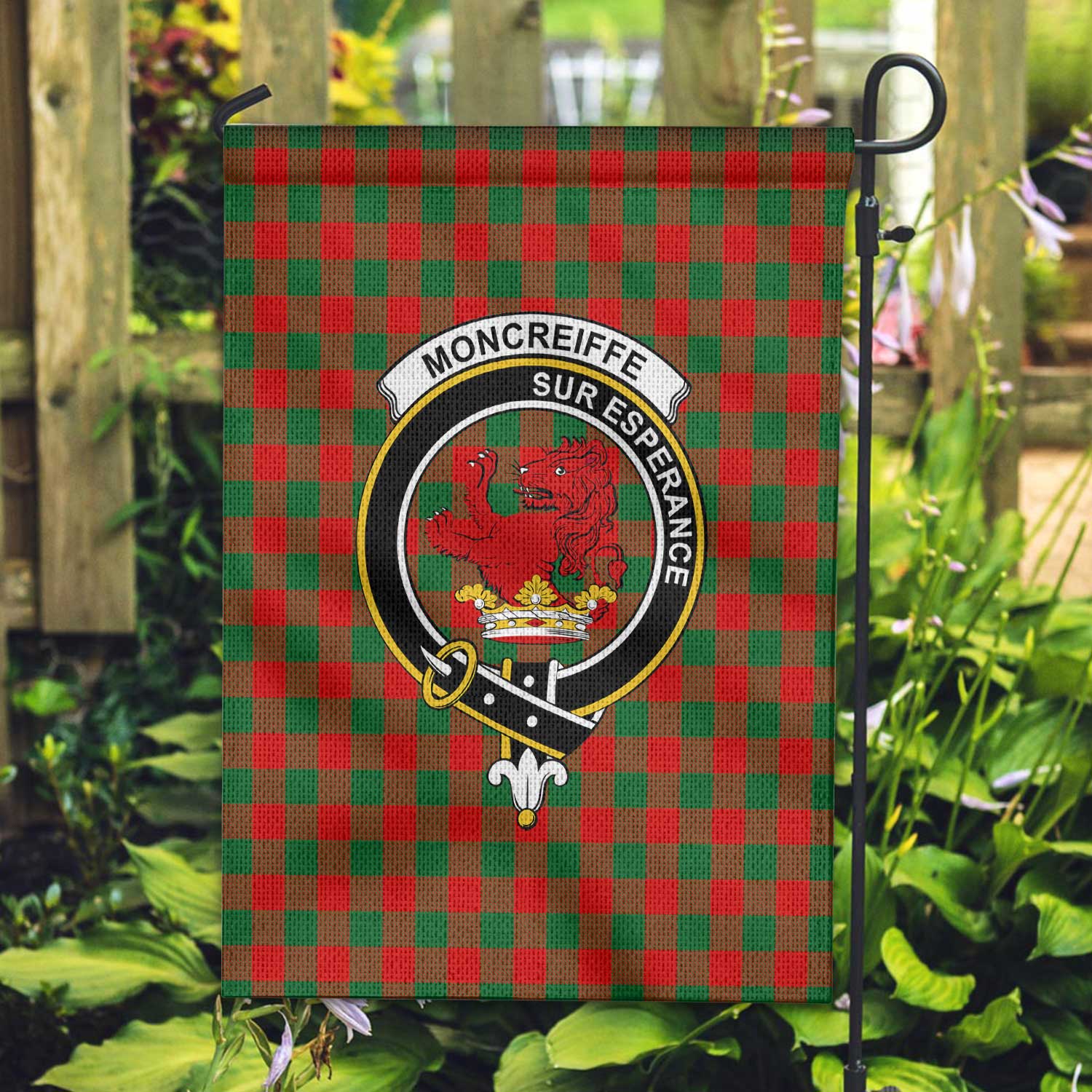 Clan Moncreiffe Tartan Garden Flag Crest And Plaid Basic Style