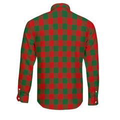 Clan Moncreiffe Tartan Long Sleeve Button Shirt Crest And Plaid Basic Style